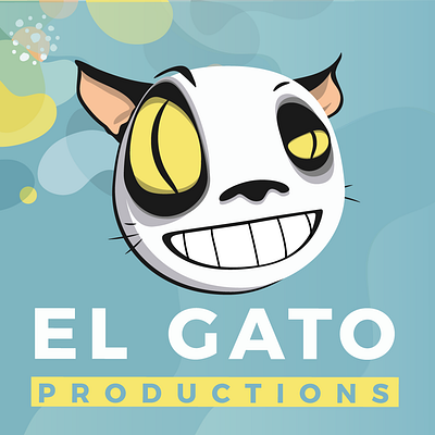 El Gato Productions' New Logo cat design flat gato graphic design icon illustration logo vector