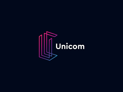 Unicom branding design identity lettering logo type typography vector web website