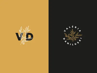 Valéria Daniluski - Photographer logo variations business card clean logo logo design organic logo photo logo photographer business card photographer logo real mockup