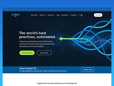 Indeni messaging and website redesign branding design firewall it saas security typography ui ux web website