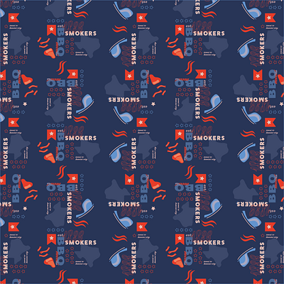 BBQ Pattern 1836 bbq branding design instagram kansas city patriotic patriotism pattern pattern design smokers texas