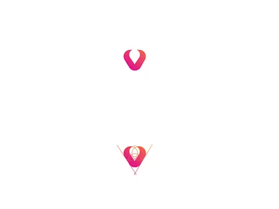 Letter v with location sign creative design design golden ration graphic deisgn icon illustration