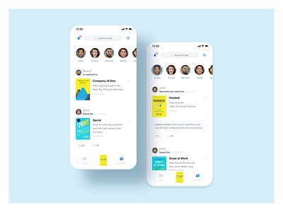 Kindle community with book highlights amazon app community ebook feed friends highlights kindle product design ratings reader reading reviews ui ux visual design