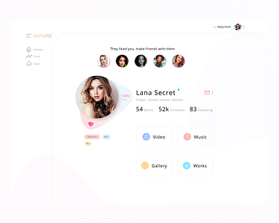 Model profile dailyui dailyui 06 design figma ui web