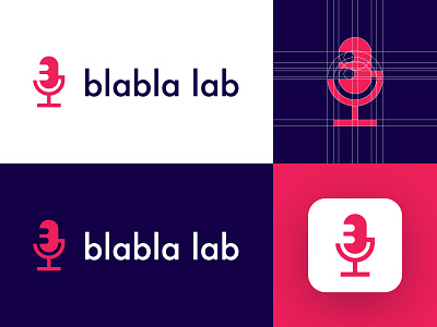Blabla Lab - Logo Design Exploration app audio app blabla brand design brand identity branding branding and identity branding design clean design digital media tech for sale unused buy identity lab logo logo design logo designer logotype podcast symbol