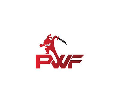 ninja logo pwf branding design emblem logo creative round f logo design logotype modern ninja ninja logo ninjas p pink typography vector w