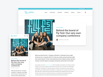 Flywheel - Layout article blog flywheel layout layout design redesign ui ux