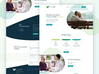 Prescription Bliss Website creative design digital designer landing page typography ui ux web design website design