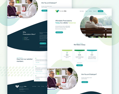 Prescription Bliss Website creative design digital designer landing page typography ui ux web design website design