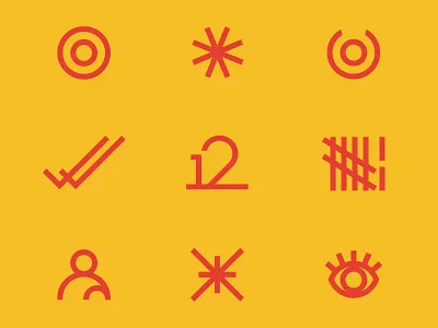 12Co Icon Set design icon design icon set iconography icons iconset nashville red vector yellow