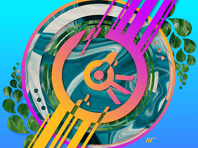 Liquid abstract color gradient graphic lines photography shapes
