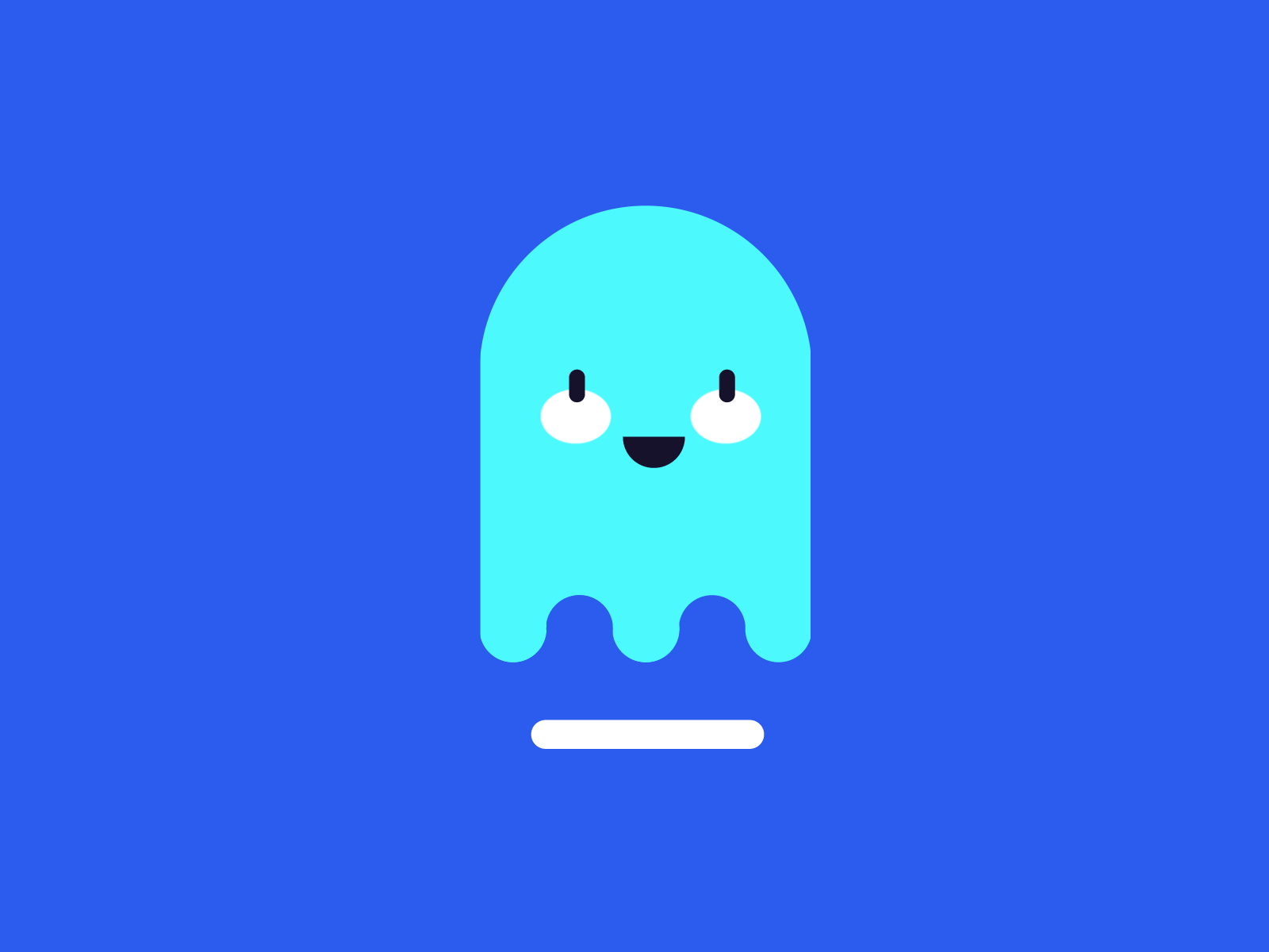 Mark animation blue dribbbleweeklywarmup flat flying geometric ghost halloween illustration kids