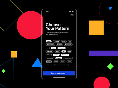 059 Background Pattern app black dailyui design flat icon interface minimal pattern patterns screens ui ux walkthrough