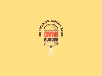 OVNIBURGER - Burger Joint branding branding design burger flyer burger logo burgers daily logo daily logo challenge daily logo design food app food brand food branding hamburger hamburgers logo logo a day logotipo logotype logotypedesign ovni