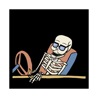 Death Trip car cigarette death design illustration lowbrow minimal skeleton skull tshirt art tshirtdesign vector