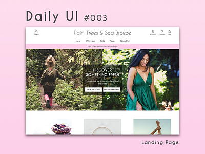 Daily UI 003 - Landing Page 003 dailyui dailyui 003 landing page