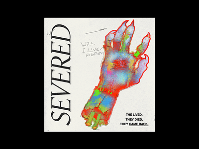 18/21 𝒮𝐸𝒱𝐸𝑅𝐸𝒟 brutalism death design graphic halloween hand illustration poster typography zombie