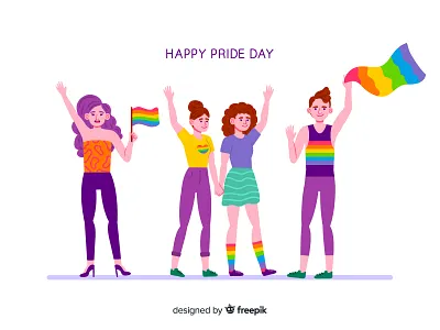 Pride day character design design free download freebie illustration lgbtq pride day vector vector illustration