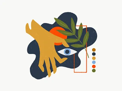 take this eye floral hand illustration leaf sun