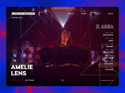 Awakenings Festival 2020 booking dark design event festival landing motion music product streaming techno ui ux video web