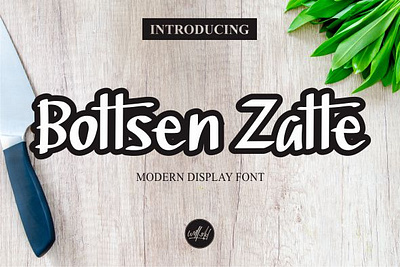 Preview Bottsen Zatte branding font design handletter handlettering handmade illustration vector
