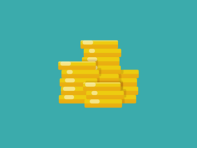 Flat Vector Coin Stack character chest coin coin stack coins flat flat art flat icon game game art game asset game assets icon illustration indiegame treasure treasure chest unity vector vectorart