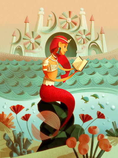 The Little Mermaid characterdesign childrens illustration fantasyart illustration kidlitart kidlitartist picturebook poster