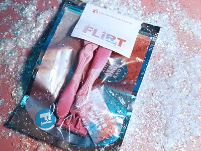 Flirt Razors | Brand & Packaging branding design gradient logo razor sticker