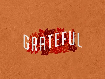 Grateful autumn fall grateful illustration leaves paper texture thanksgiving typography vector