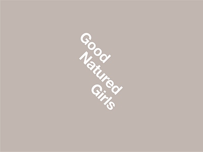 Good Natured Girls Logo branding design typography