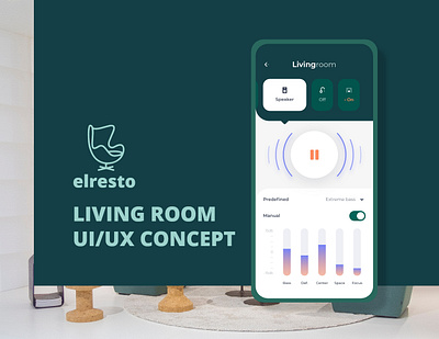 Smart Home Living-room Control android app app app best clean automation color schemes design home app ios smart smarthome ui ux