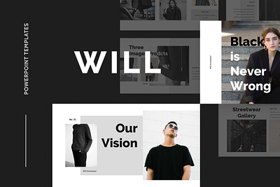 WILL Powerpoint Template black deck google slide keynote layout pitch pitch deck powerpoint ppt pptx presentation presentation layout simple slide template will