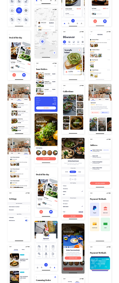 EAT ME - Food Delivery App UI Kit app design banking booking booking app clean ui cook delivery finance food food app food delivery food delivery app food order food ordering app mobile app order ui design ui kit ui ux user interface