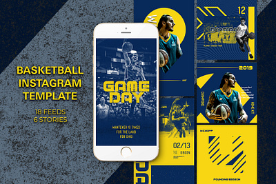 Basketball Instagram Templates banner pack banners basketball business design feed instagram marketing match nba ring socialmedia stories tournament