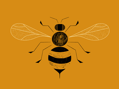 Honey Bee animal illustration bee conservation design digital digitalart graphicdesign hive honeybee illustration logo savethebees