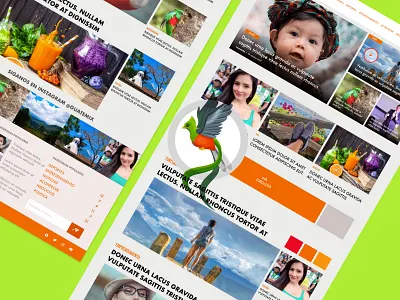 Mix news homepage adobe xd adobexd colorfull homepage lifestyle local magazine new newpaper orange prototype tourism ui