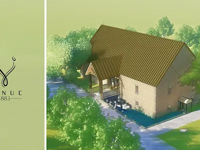 Venue 1883 3d art artistic barn house design illustration lumion minimal paint redesign render sketches sketchup visualization watercolor wedding venue zen