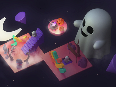 🎃 Welcome to Brandsylvania 👻 3d doodle halloween illustraion