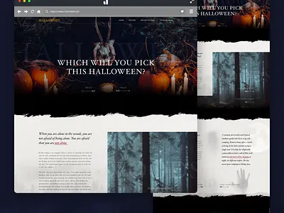 2019 Weekly Design #43/52 adobe xd design halloween holiday homepage scary spooky ui uidesign uipractice web website