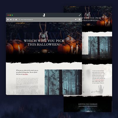 2019 Weekly Design #43/52 adobe xd design halloween holiday homepage scary spooky ui uidesign uipractice web website