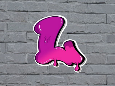 Graffiti Lettering - L graffiti lettering digitalart logo procreate typography