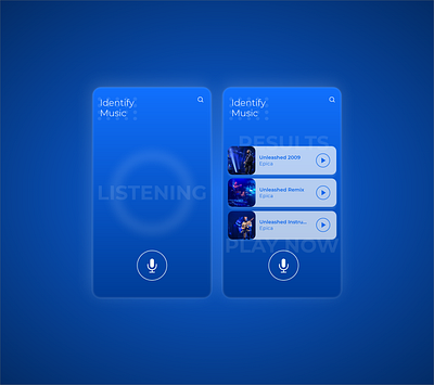 Identify Music Concept App app design flat icon minimal ui ux