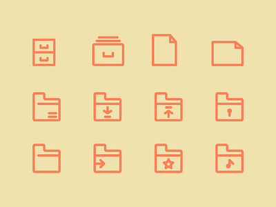File & Folder Line design icon icon a day icon app icon design icon set illustration line icon