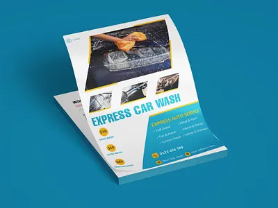 Auto Detailing & Car Wash Flyer auto detailing flyer business flyer car cleaning service car service promotion car wash advertising car wash flyer car wash poster editable car wash flyer flyer design graphic design marketing flyer minimalist flyer modern flyer design professional print design psd flyer template