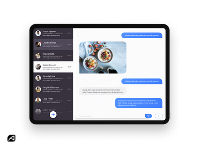 Direct Messaging App clean dailyui ios ipados message messages app messenger minimal ui