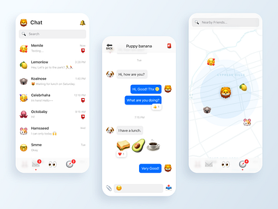 Emoji Random Messenger 2019 app design emoji icon inspiration mobile mobile app symbol ui uidesign uiux