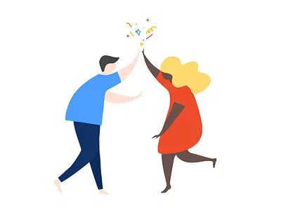 Cheers! celebrate cooperate illustration team toast ui