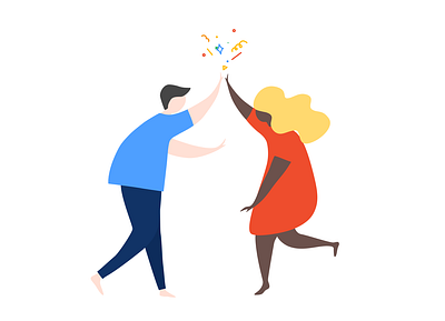 Cheers! celebrate cooperate illustration team toast ui
