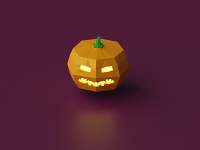 Low poly pumpkin blender blender3d halloween halloween design low poly pumpkin render spooky