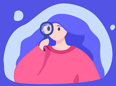 Invitation! beautiful beautiful girl blue design eye fantasy girl glass hair illustraion illustration art illustrator pink searching sweet vector watching woman
